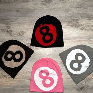 8ball skully beanies